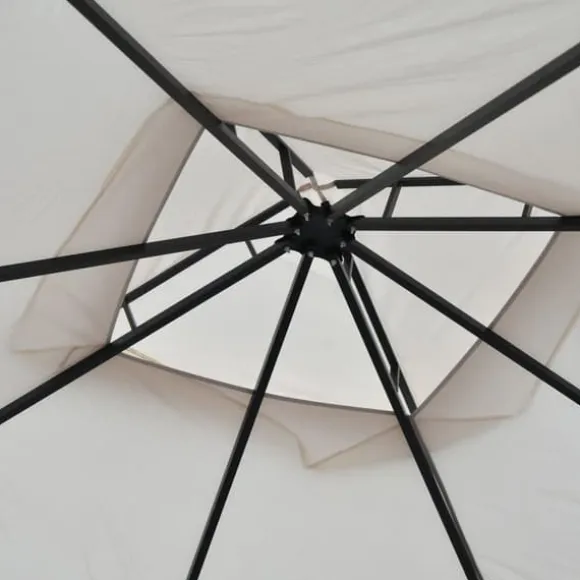 Rootz Castile Garden Gazebo - Sort, Brun - Metal, Polyester - 118,11 cm x 118,11 cm x 108,27 cm