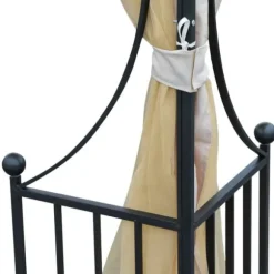 Rootz Castile Garden Gazebo - Sort, Brun - Metal, Polyester - 118,11 cm x 118,11 cm x 108,27 cm