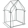 Rootz Drivhus - Cold Frame Drivhus - Film Drivhus - Mini Drivhus - Stål - Plastik - Gennemsigtig + Sort - 90 cm x 90 cm x 145 cm