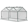 Rootz Drivhus - Folie Drivhus Med Vindue - PVC Drivhus - Tomat Hus - Kold Ramme - Gennemsigtig - 120 x 60 x 60 cm