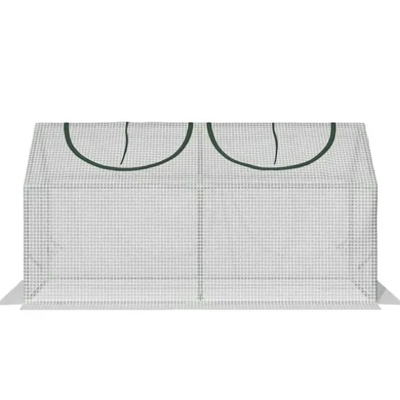 Rootz Drivhus - Folie Drivhus Med Vindue - PE Drivhus - Tomathus - Kold Ramme - Hvid - 120 x 60 x 60 cm