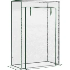 Rootz Drivhus - Tomathus - Koldramme med rulledør - Baggård - Balkon - Have - Stål - Plastik - Gennemsigtig - 100 x 50 x 150 cm