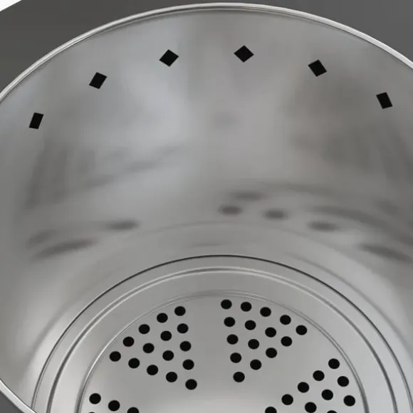 Rootz Fire Bowls - Inklusiv poker - Fire Barrel - Robust konstruktion - Rustfrit stål - Sort - 45L x 38,8W x 46,5H cm