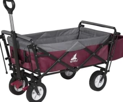 Rootz foldbar håndvogn med tag - Brugsvogn - Havevogn - Holdbar 600D polyester - Nem opbevaring - Kraftig 80 kg Kapacitet - 120 cm x 51 cm x 93 cm