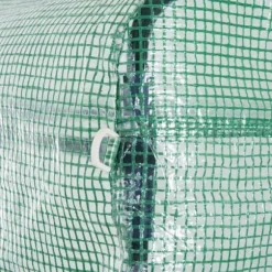 Rootz Folie Drivhus - Walk-in - Guy Ropes - Mesh vindue - Metalramme - Alvaniseret stål - PE plast - Grøn - 3,97L x 3W x 2H m
