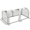Rootz Foliengewächshaus - Drivhus - Plantebeskytter - Havely - Tomathus - Havebrug - Plantehaven - Hvid - 26,4 x 8,6 x 3,9 tommer