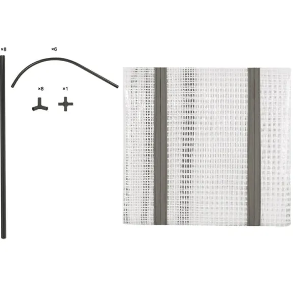 Rootz Foliengewächshaus - Drivhus - Plantebeskytter - Havely - Tomathus - Havebrug - Plantehaven - Hvid - 26,4 x 8,6 x 3,9 tommer