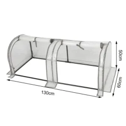Rootz Foliengewächshaus - Drivhus - Plantebeskytter - Havely - Tomathus - Havebrug - Plantehaven - Hvid - 26,4 x 8,6 x 3,9 tommer