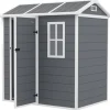 Rootz Garden House - Værktøjsskur - Opbevaring af udendørs udstyr - Vejrbestandig og låsbar - 186 cm x 130 cm x 199 cm