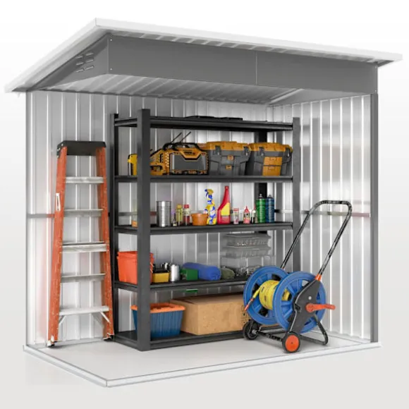 Rootz Garden Shed - Garden House - Udendørs opbevaring - Låsbar stålstruktur - 221 cm x 133 cm x 190 cm