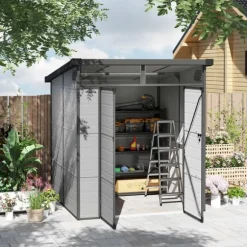 Rootz Garden Shed Bike Shelter - Værktøjsopbevaring - Låselige døre - Holdbar og vejrbestandig - 1,9 m x 1,9 m x 2,15m