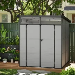 Rootz Garden Shed Bike Shelter - Værktøjsopbevaring - Låselige døre - Holdbar og vejrbestandig - 1,9 m x 1,9 m x 2,15m