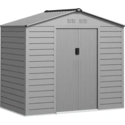 Rootz Garden Tool Shed - Stålopbevaring - Låsbar opbevaring - Vandtæt og ventileret - 213 cm x 131 cm x 192 cm
