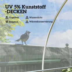 Rootz Greenhouse Cover - Plastic Tarpaulin - Plantedækning - UV -resistent vandtæt - Fremme vækst - 8m x 10m