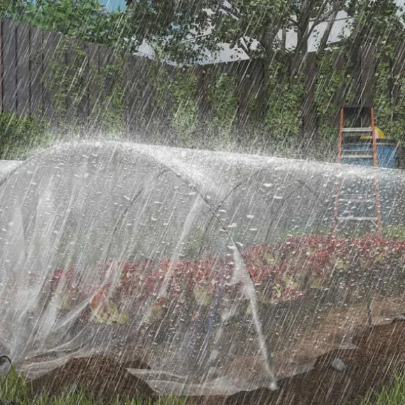 Rootz Greenhouse Cover - Plastic Tarpaulin - Plantedækning - UV -resistent vandtæt - Fremme vækst - 8m x 10m