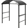 Rootz Grill Pavilion - Udendørs husly - BBQ Gazebo - Stålrammer - Solbeskyttelse - 1,1 m x 2,3 m - Grå