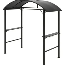 Rootz Grill Pavilion - Udendørs husly - BBQ Gazebo - Stålrammer - Solbeskyttelse - 1,1 m x 2,3 m - Grå