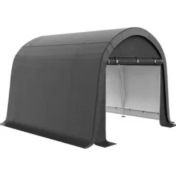 Rootz Haveopbevaringstelt - Robust stålramme - Dækspændingssystem - Festtelte - Store døre - Galvaniseret stål-PE - Grå - 300W x 300D x 235H cm