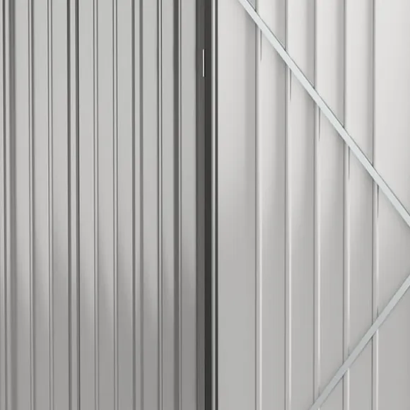 Rootz Haveskur - Værktøjsskur - Udendørs opbevaring - Vejrbestandig - Låsbar dør - Rummeligt interiør - 161,5 cm x 94,5 cm x 196 cm - Galvaniseret stå | CDON
