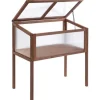 Rootz Højbed - Vækstbord - Urtebed - Plantekasse Til haven - Altan Og Terrasse - Grantræ - PC Board - Brun - 90 x 50 x 93 cm