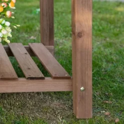 Rootz højbed i træ - Haveplantestativ - Blomsterkasse - Urtepotte - Blomsterbed - Urtebed - 123 x 54 x 74 cm