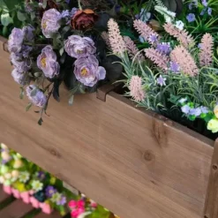Rootz højbed i træ - Haveplantestativ - Blomsterkasse - Urtepotte - Blomsterbed - Urtebed - 123 x 54 x 74 cm