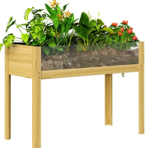 Rootz hævet havebed - planteboks - blomsterplanter - optimal dræning - 110 x 50 x 80 cm