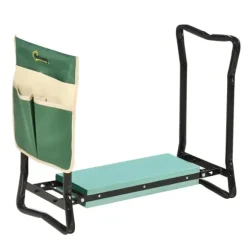 Rootz Kneeler - Sammenfoldelig havetaburet - 2 i 1 knæstøtte med værktøjstaske - EVA - Skum - Grøn - 58 x 28 x 49 cm