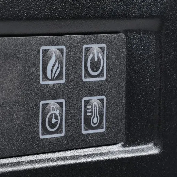 Rootz LED elektrisk pejs - Fritstående pejs - Med flammeeffekt - 1800/2000W Indvendig varme - Med træramme - Dekorativ pejs - MDF - Hvid - 113 x 26,6 | CDON