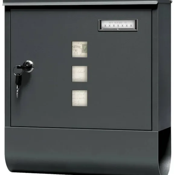 Rootz Mailbox - Letterbox - Postbox - Holdbar, rustbestandig - 30,6 x 33,5 x 10 cm grå