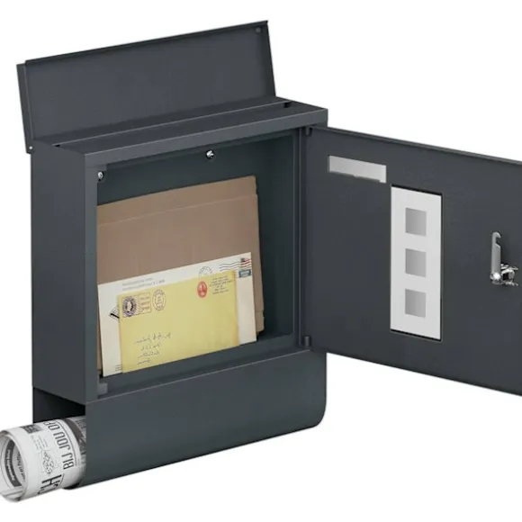 Rootz Mailbox - Letterbox - Postbox - Holdbar, rustbestandig - 30,6 x 33,5 x 10 cm grå
