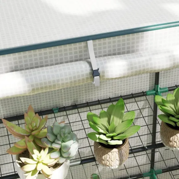 Rootz Mini -Greenhouse - Plant Shelter - Bærbart drivhus - UV -resistent - 144 x 48 x 152 cm - Perfekt til små haver