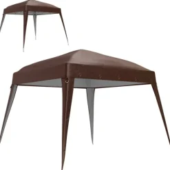 Rootz Pavilion Replacement Roof - Tarpaulin - Telt Cover - UPF50+ Sun Protection - Oxford Fabric - 240 cm x 240 cm (øverst) 300 cm x 300 cm (base)