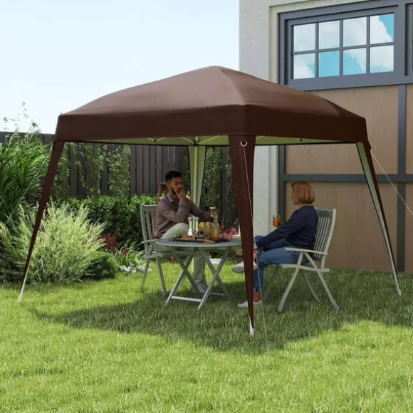 Rootz Pavilion Replacement Roof - Tarpaulin - Telt Cover - UPF50+ Sun Protection - Oxford Fabric - 240 cm x 240 cm (øverst) 300 cm x 300 cm (base)