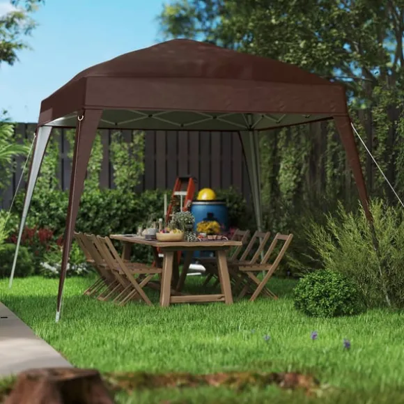 Rootz Pavilion Replacement Roof - Tarpaulin - Telt Cover - UPF50+ Sun Protection - Oxford Fabric - 240 cm x 240 cm (øverst) 300 cm x 300 cm (base)