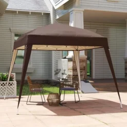 Rootz Pavilion Replacement Roof - Tarpaulin - Telt Cover - UPF50+ Sun Protection - Oxford Fabric - 240 cm x 240 cm (øverst) 300 cm x 300 cm (base)