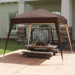 Rootz Pavilion Replacement Roof - Tarpaulin - Telt Cover - UPF50+ Sun Protection - Oxford Fabric - 240 cm x 240 cm (øverst) 300 cm x 300 cm (base)