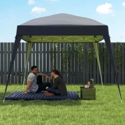 Rootz Pavilion Udskiftningstak - Haveteltafdækning - Tarpaulin baldakin - UPF50+ beskyttelse - 3x3m base, 2,4x2,4 m top - Grå Oxford stof