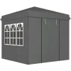 Rootz Pop Up Gazebo - Garden Tent - Outdoor Pavilion - UPF50+ UV -beskyttelse - mørkegrå - 250L x 250W x 268H cm