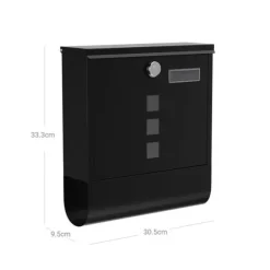 Rootz postkasse - boligpostkasse - postmonteret postkasse - vægmonteret postkasse - postkasse med lås - moderne postkasse - rustfrit stål postkasse - | CDON