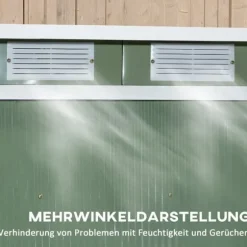 Rootz Tool Shed - Garden Shed - Opbevaringsskur - Holdbar og ventileret - 213 x 130 x 159 cm - Grøn