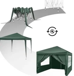 Rootz Ultimate Outdoor Gazebo - Event Pavillion - Vejrbestandig baldakin - Robust og rustsikker, UV- og regnbeskyttelse, nem opsætning - 3x3m