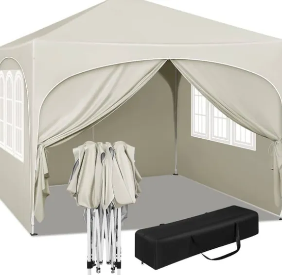 Rootz Ultimate Outdoor Gazebo - Vejrbestandig pavillon - Eventtelt - Stærk metalramme - UV- og regnbeskyttelse - Nem opsætning - 3x3m