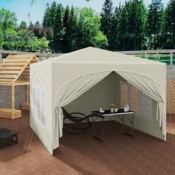 Rootz Ultimate Outdoor Gazebo - Vejrbestandig pavillon - Eventtelt - Stærk metalramme - UV- og regnbeskyttelse - Nem opsætning - 3x3m