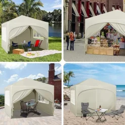 Rootz Ultimate Outdoor Gazebo - Vejrbestandig pavillon - Eventtelt - Stærk metalramme - UV- og regnbeskyttelse - Nem opsætning - 3x3m