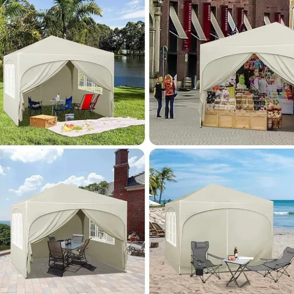 Rootz Ultimate Outdoor Gazebo - Vejrbestandig pavillon - Eventtelt - Stærk metalramme - UV- og regnbeskyttelse - Nem opsætning - 3x3m