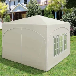 Rootz Ultimate Outdoor Gazebo - Vejrbestandig pavillon - Eventtelt - Stærk metalramme - UV- og regnbeskyttelse - Nem opsætning - 3x3m