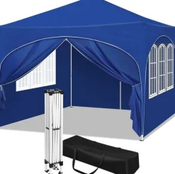 Rootz Ultimate Outdoor Gazebo - Vejrbestandig pavillon - Familietelt - Stærk stålkonstruktion - UV-beskyttelse - Nem opsætning - 3x3m