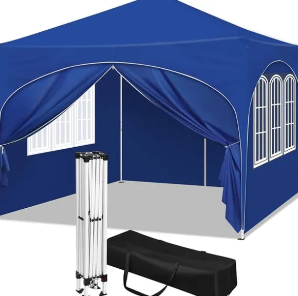 Rootz Ultimate Outdoor Gazebo - Vejrbestandig pavillon - Familietelt - Stærk stålkonstruktion - UV-beskyttelse - Nem opsætning - 3x3m