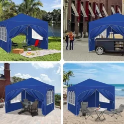 Rootz Ultimate Outdoor Gazebo - Vejrbestandig pavillon - Familietelt - Stærk stålkonstruktion - UV-beskyttelse - Nem opsætning - 3x3m
